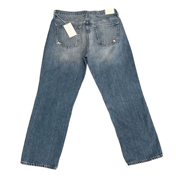Anthropology Edwin Cali Ankle Denim Distressed Light Wash Straight Leg Jean - Picture 5 of 8